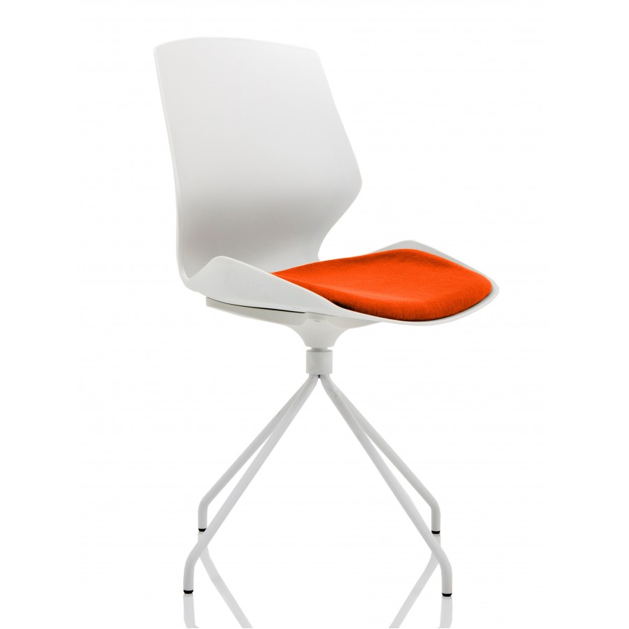 Florence Bespoke Spindle White Frame Visitor Chair